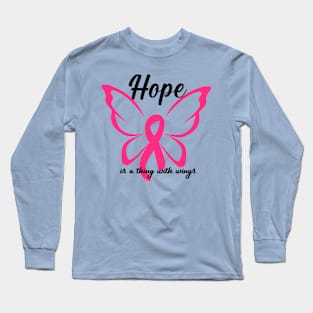 Breast Cancer Awareness Pink Ribbon Hope Long Sleeve T-Shirt